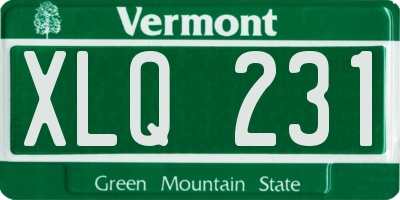 VT license plate XLQ231