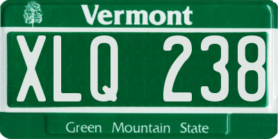 VT license plate XLQ238