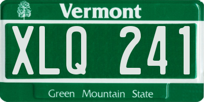 VT license plate XLQ241