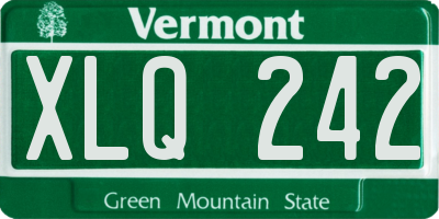 VT license plate XLQ242