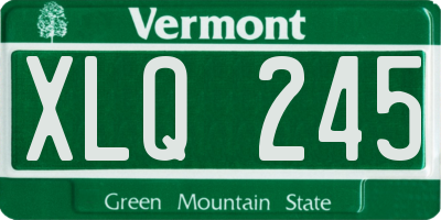 VT license plate XLQ245