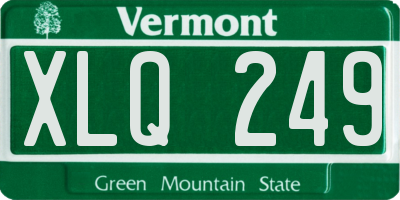 VT license plate XLQ249