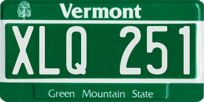 VT license plate XLQ251