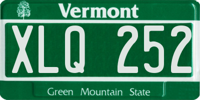 VT license plate XLQ252