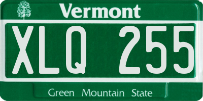 VT license plate XLQ255