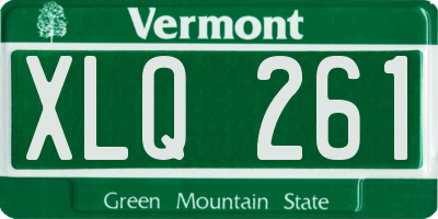 VT license plate XLQ261