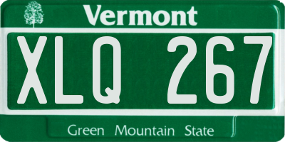VT license plate XLQ267