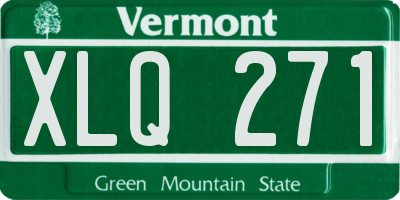 VT license plate XLQ271