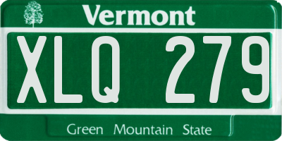 VT license plate XLQ279