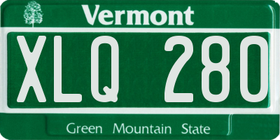 VT license plate XLQ280