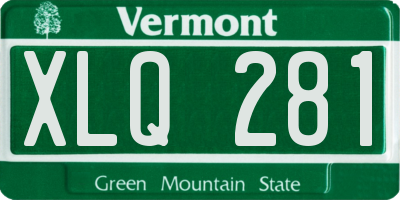 VT license plate XLQ281