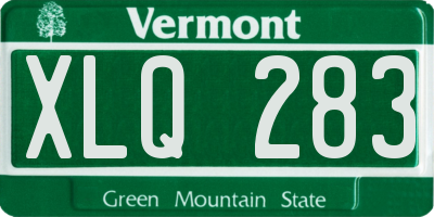 VT license plate XLQ283