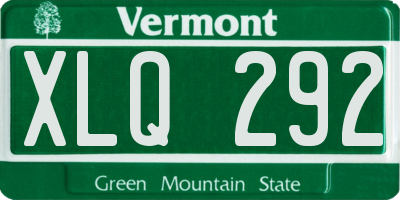 VT license plate XLQ292