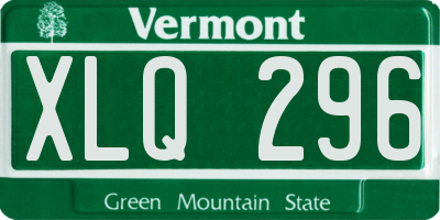 VT license plate XLQ296