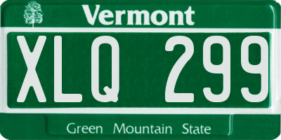 VT license plate XLQ299