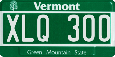 VT license plate XLQ300