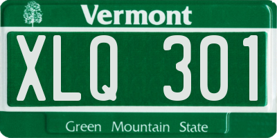 VT license plate XLQ301