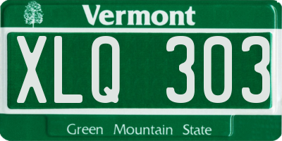 VT license plate XLQ303