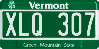 VT license plate XLQ307