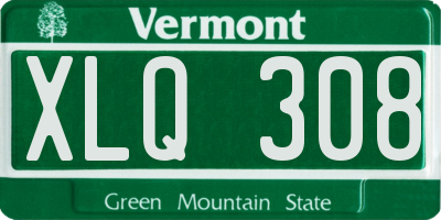VT license plate XLQ308