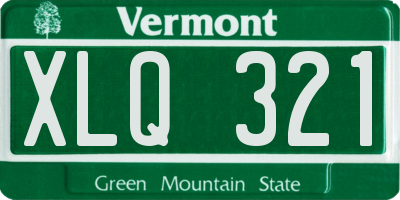 VT license plate XLQ321