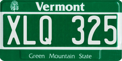 VT license plate XLQ325
