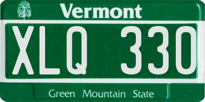 VT license plate XLQ330