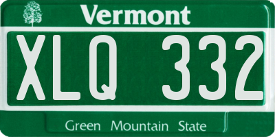 VT license plate XLQ332