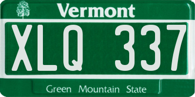 VT license plate XLQ337