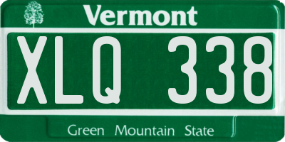 VT license plate XLQ338