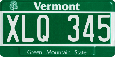 VT license plate XLQ345