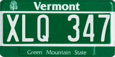 VT license plate XLQ347