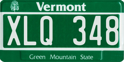 VT license plate XLQ348