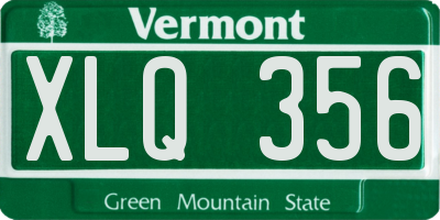 VT license plate XLQ356
