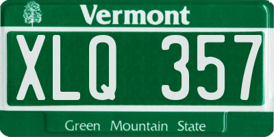 VT license plate XLQ357