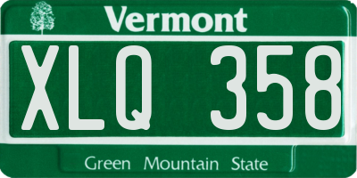 VT license plate XLQ358