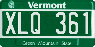 VT license plate XLQ361
