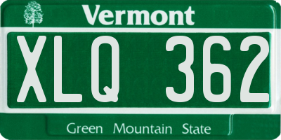 VT license plate XLQ362