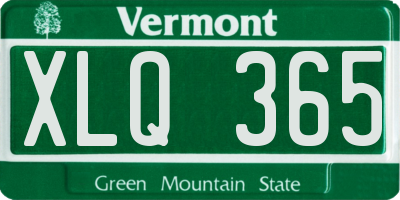 VT license plate XLQ365