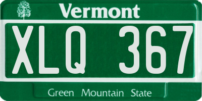 VT license plate XLQ367