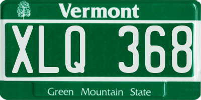 VT license plate XLQ368