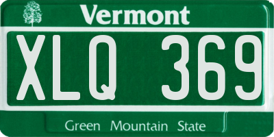 VT license plate XLQ369