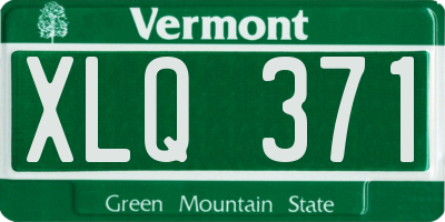 VT license plate XLQ371