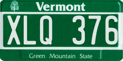 VT license plate XLQ376