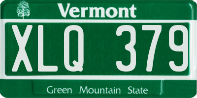 VT license plate XLQ379