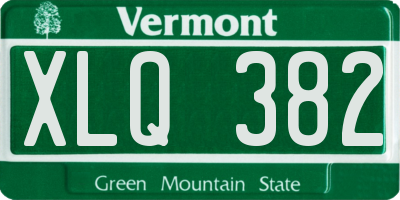 VT license plate XLQ382
