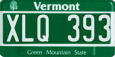 VT license plate XLQ393