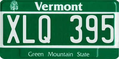 VT license plate XLQ395