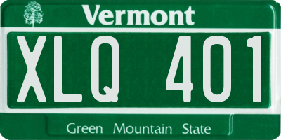 VT license plate XLQ401