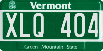 VT license plate XLQ404